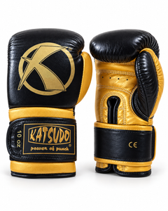 Katsudo boxerské rukavice Fight, černo zlaté