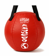 Katsudo boxovací míč Leodor s popruhem, červený