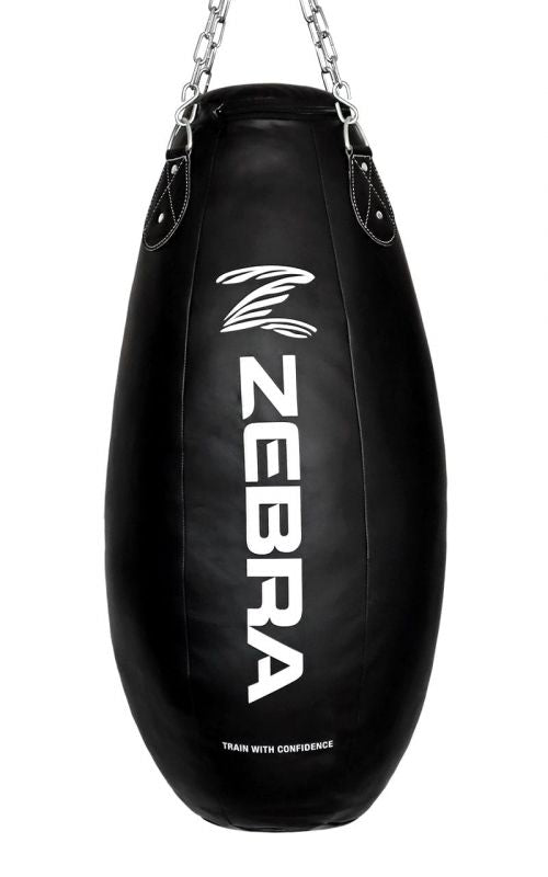 Zebra kožená boxerská hruška 120x33, černá