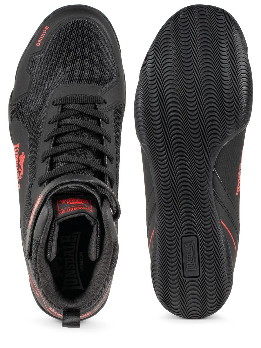 Lonsdale boxerské boty Rufford, černo červené