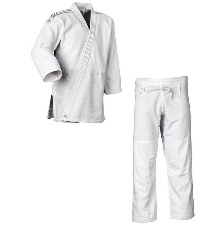Adidas JU kimono Contest Silver 650g, bílé
