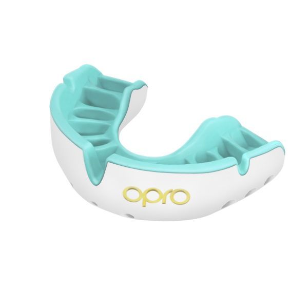 Opro chránič zubů Gold, bílo-mentolový