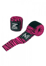Zebra bavlněné box bandáže, růžovo-černé