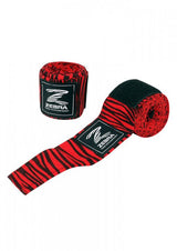 Zebra bavlněné box bandáže, červeno-černé