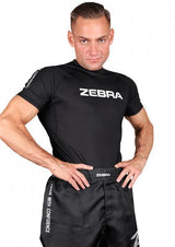 Zebra rash guard s krátkým rukávem Performance, černý