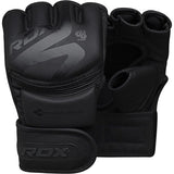 RDX MMA grapplingové rukavice F15, černá matná
