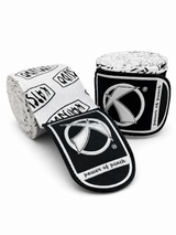 Katsudo elastická box bandáž Path PRO s monogramem 2ks, bílo-černá