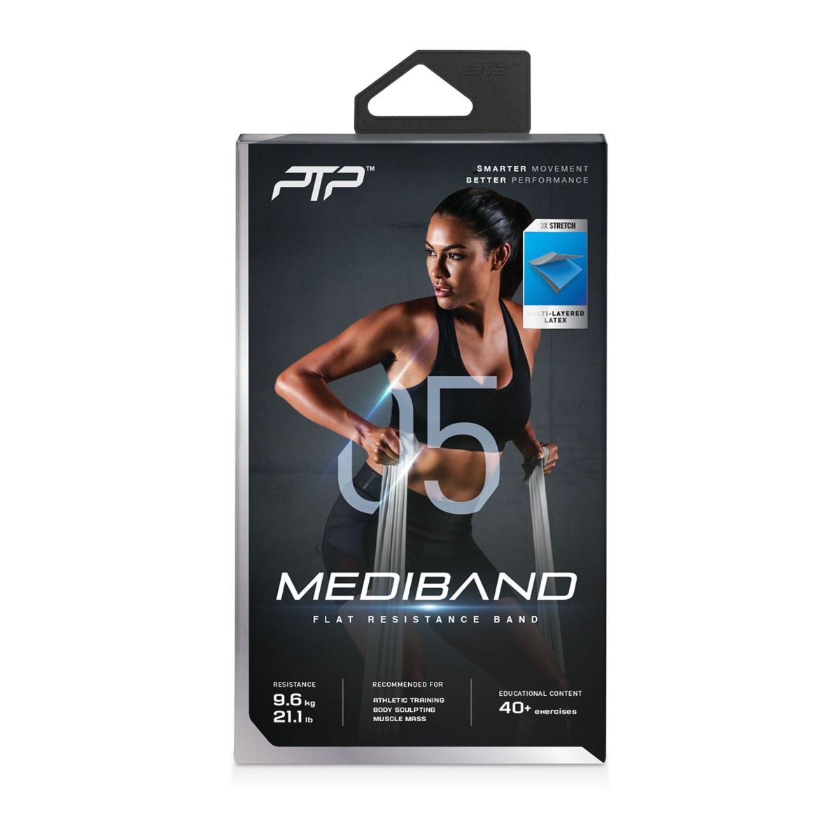PTP odporová guma Mediband ultimate, stříbrná