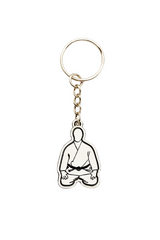 Katsudo oboustranný kovový přívěsek Judo, modro bílý