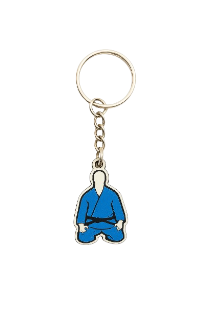 Katsudo oboustranný kovový přívěsek Judo, modro bílý