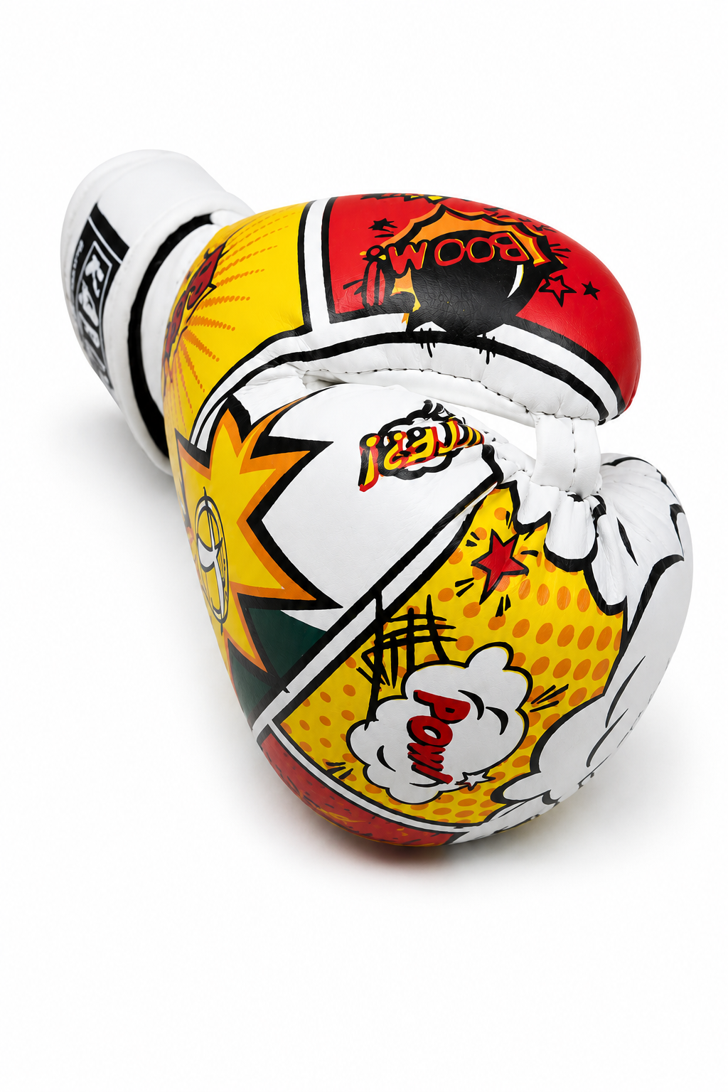 Katsudo kožené boxerské rukavice CrushX, bílo-vzorované