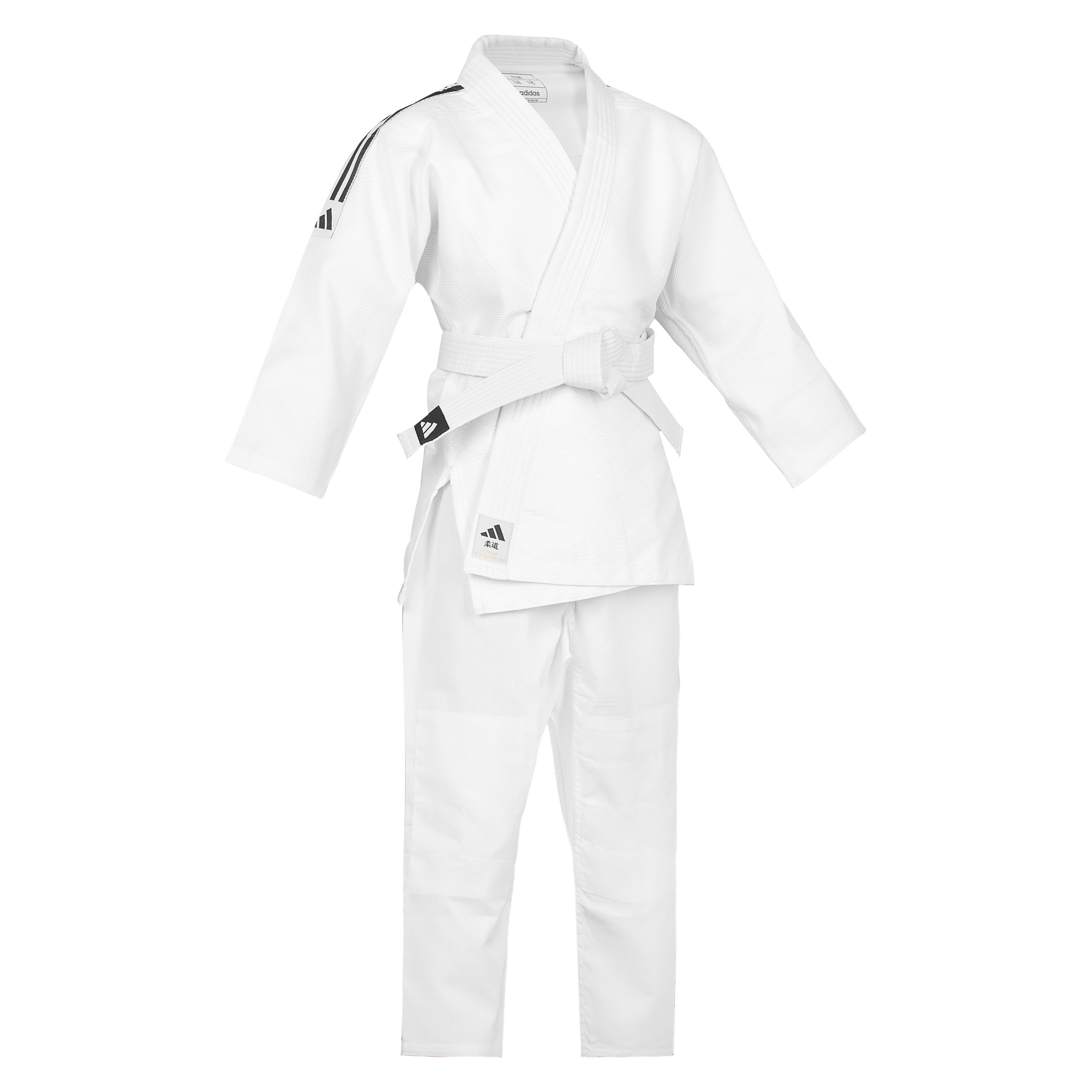 Adidas JU kimono s černými pásky Club 350g, bílé