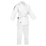Adidas JU kimono s černými pásky Club 350g, bílé