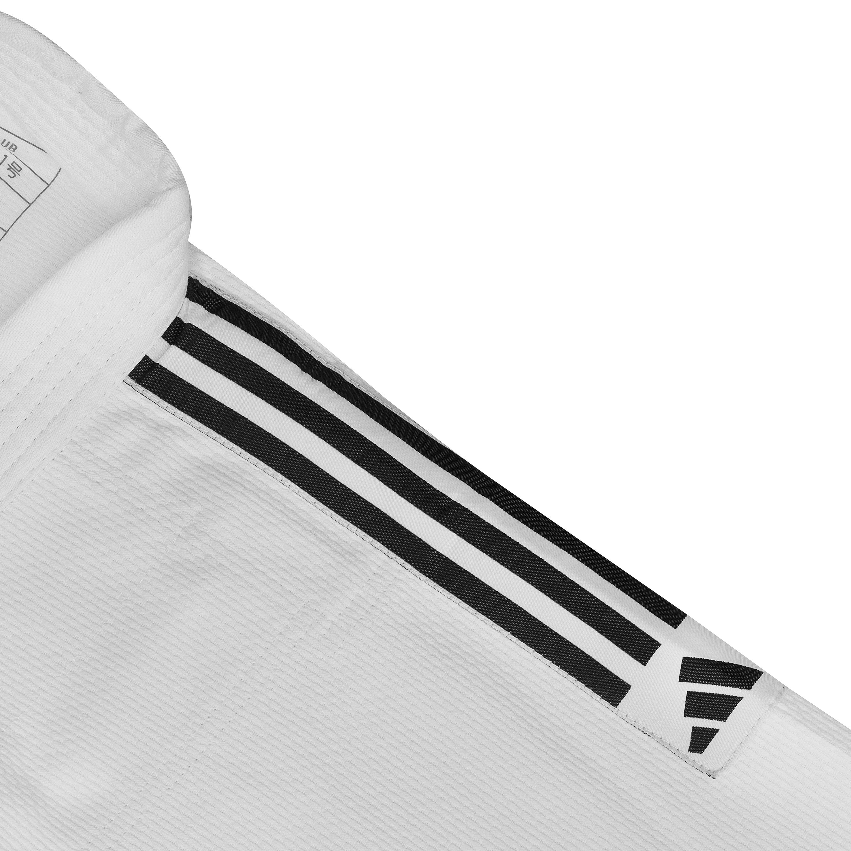 Adidas JU kimono s černými pásky Club 350g, bílé