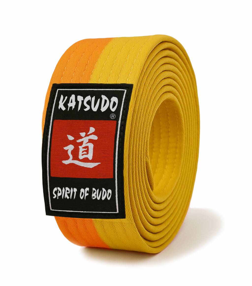 Katsudo pás obi Master, žluto oranžový