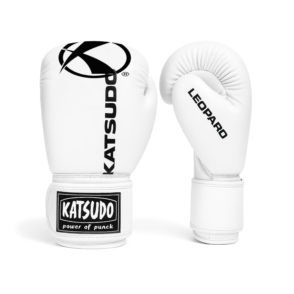 Katsudo boxerské rukavice Leopard, bílé