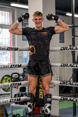 Katsudo rash guard s krátkým rukávem Virago, černo-zlatý