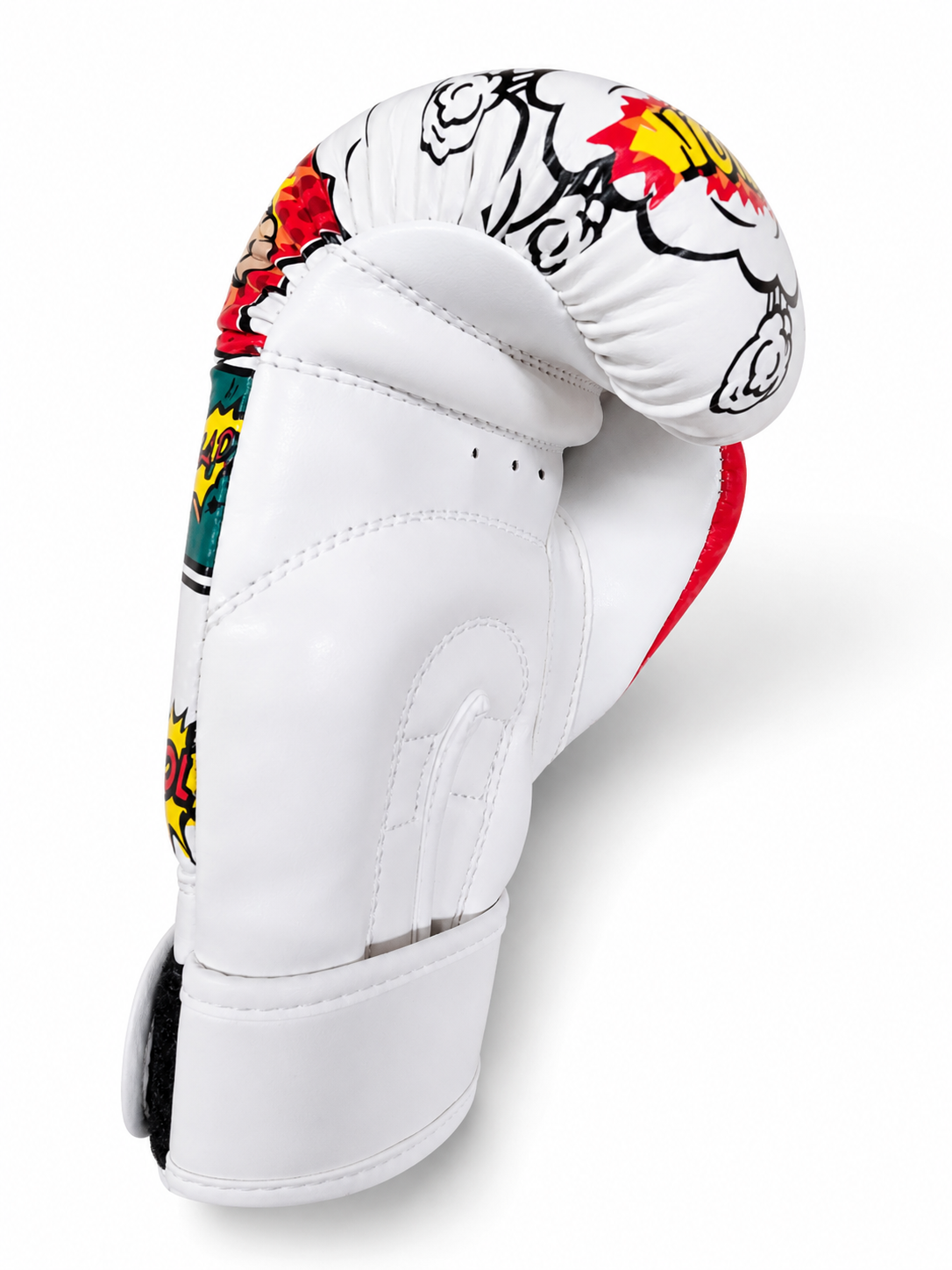 Katsudo dětské koženkové boxerské rukavice CrushX, bílo-vzorované
