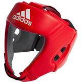 Adidas kožená boxerská helma AIBA 1, červená