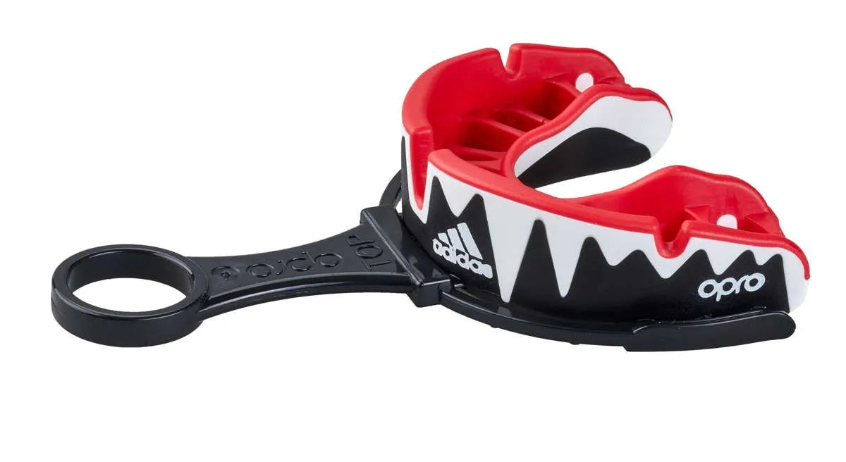 Adidas chránič zubů Opro Platinum, červená-černá-bílá