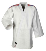 Adidas JU kimono s reprezentačními pásky IJF Champion III Slim fit 730g, bílé