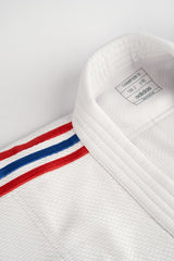 Adidas JU kimono s reprezentačními pásky IJF Champion III Slim fit 730g, bílé