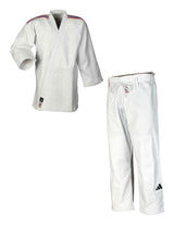 Adidas JU kimono s reprezentačními pásky IJF Champion III Slim fit 730g, bílé