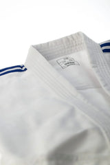 Adidas JU kimono s modrými pásky Club 350g, bílé