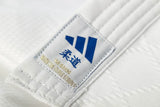Adidas JU kimono s modrými pásky Club 350g, bílé