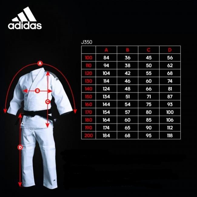 Adidas JU kimono s černými pásky Club 350g, bílé