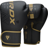 RDX boxerské rukavice F6, černo-zlaté matné
