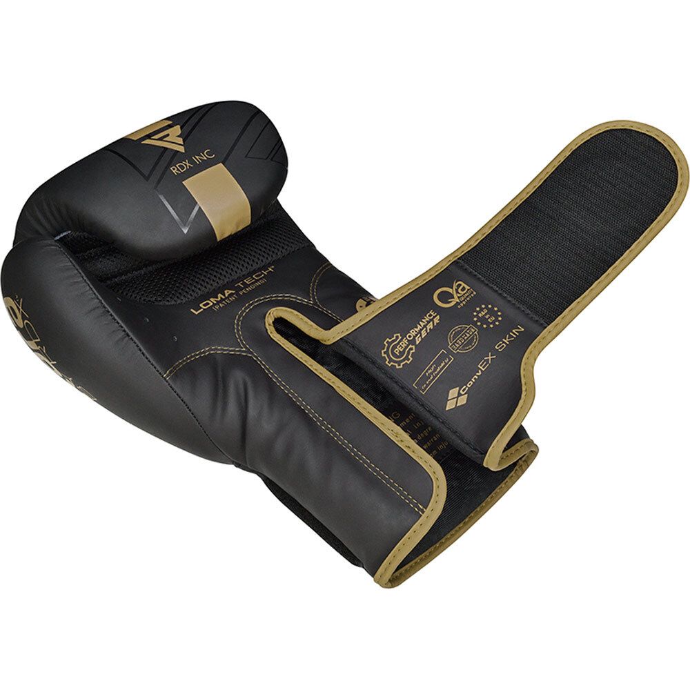 RDX boxerské rukavice F6, černo-zlaté matné