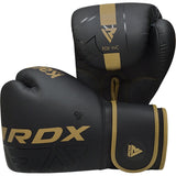 RDX boxerské rukavice F6, černo-zlaté matné