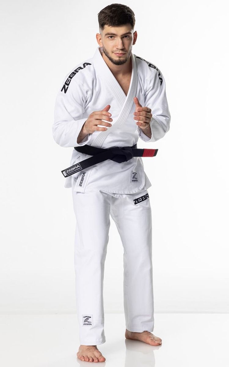 Zebra BJJ kimono GI Guerreiro 350g, bílé