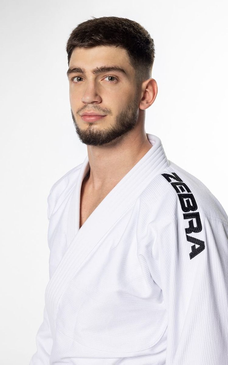 Zebra BJJ kimono GI Guerreiro 350g, bílé