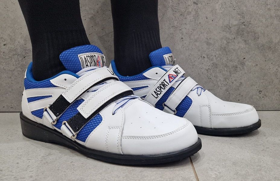 La sport vzpěračské boty, bílo-modré