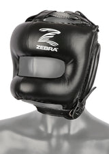 Zebra boxerská helma s chráničem obličeje