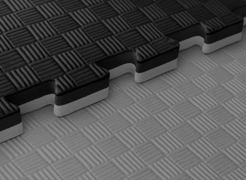 Katsudo tatami Checker hard, černo-šedé