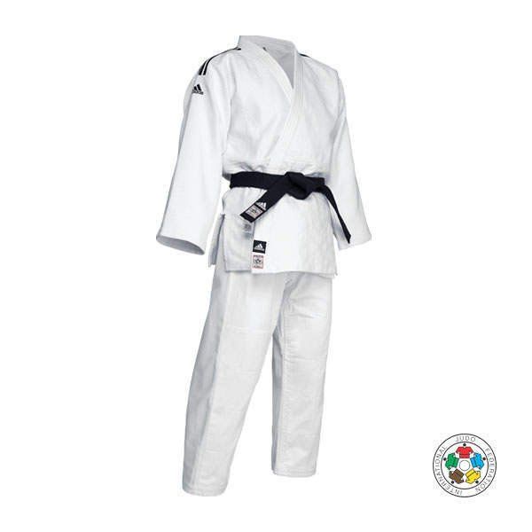 Adidas JU kimono Champion III IJF Slim fit 750g, bílé