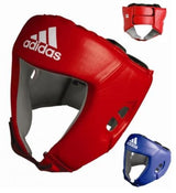 Adidas kožená boxerská helma AIBA 1, červená