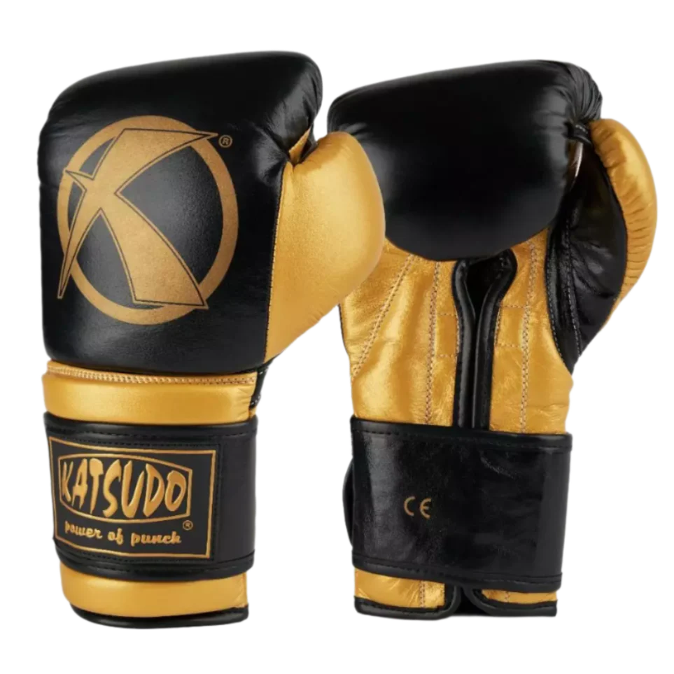 Katsudo boxerské rukavice Fight, černo zlaté