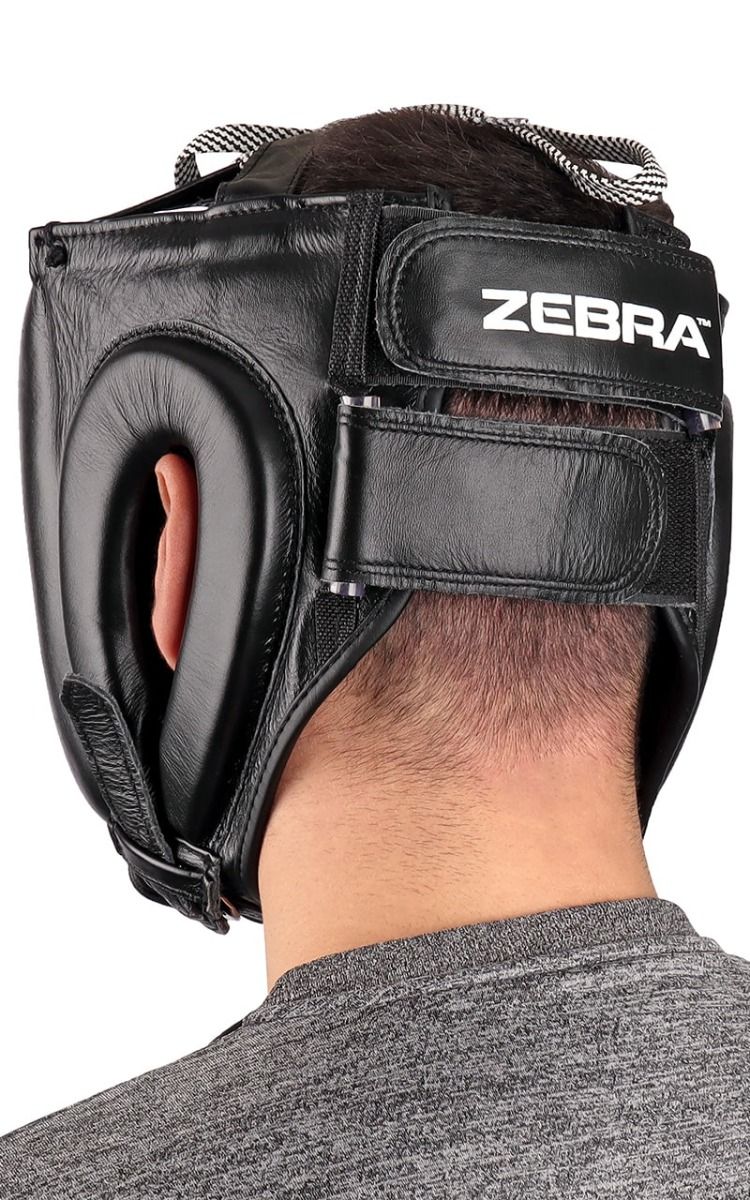 Zebra boxerská helma s chráničem obličeje