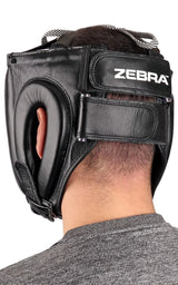 Zebra boxerská helma s chráničem obličeje