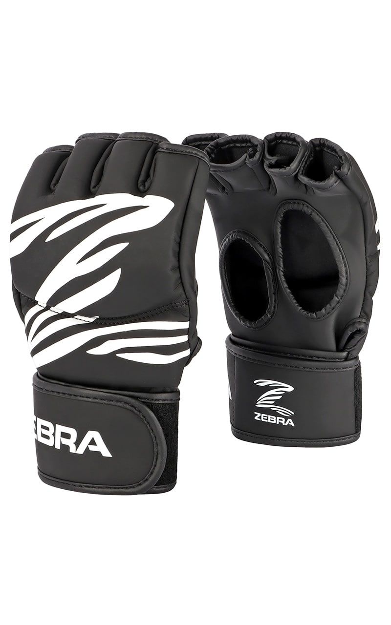 Zebra MMA rukavice, černé