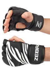 Zebra MMA rukavice, černé