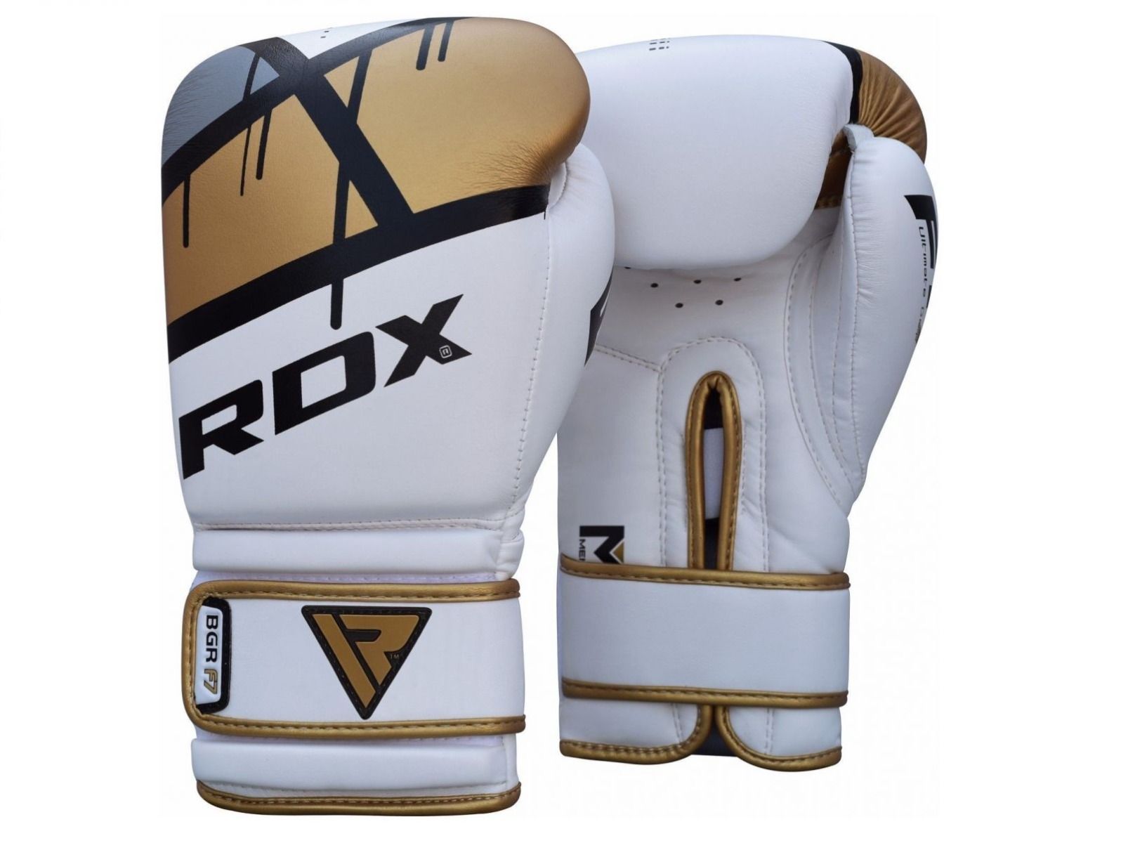 RDX boxerské rukavice F7, bílo-zlaté