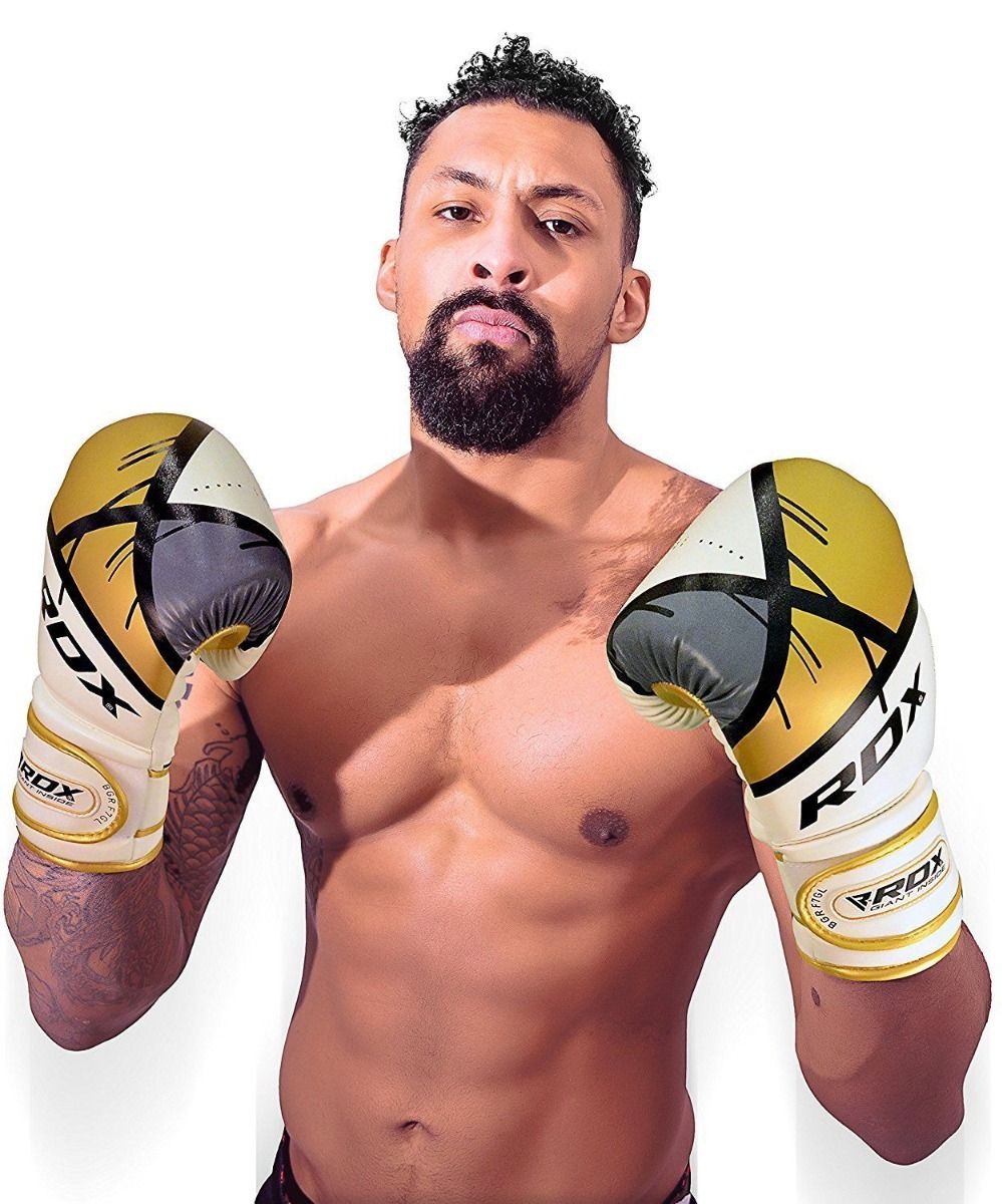RDX boxerské rukavice F7, bílo-zlaté
