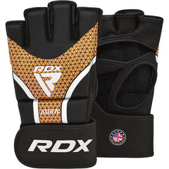 RDX grapplingové rukavice Aura plus T-17, černo-zlaté