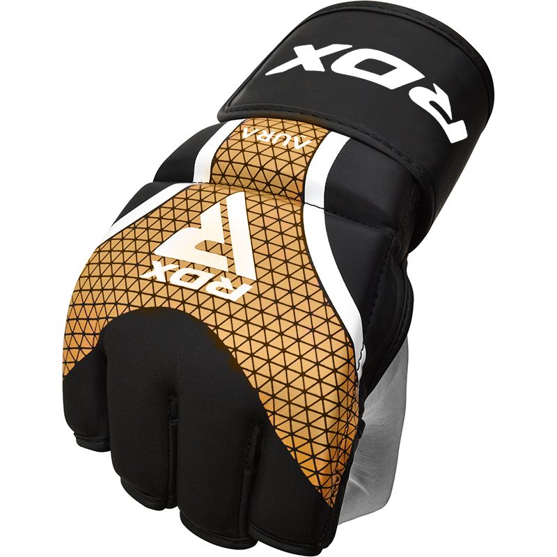 RDX grapplingové rukavice Aura plus T-17, černo-zlaté