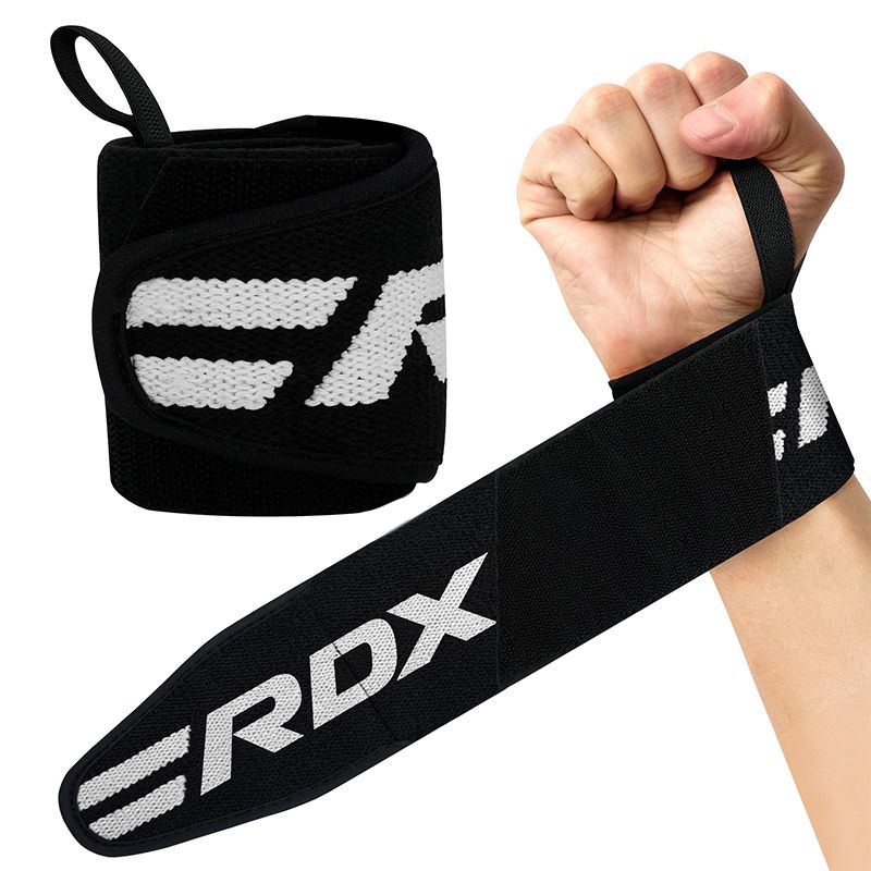 RDX Profesionální zápěstní bandáže do posilovny, černé